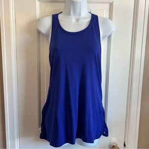 Fabletics Cross Back Blue Tank Top